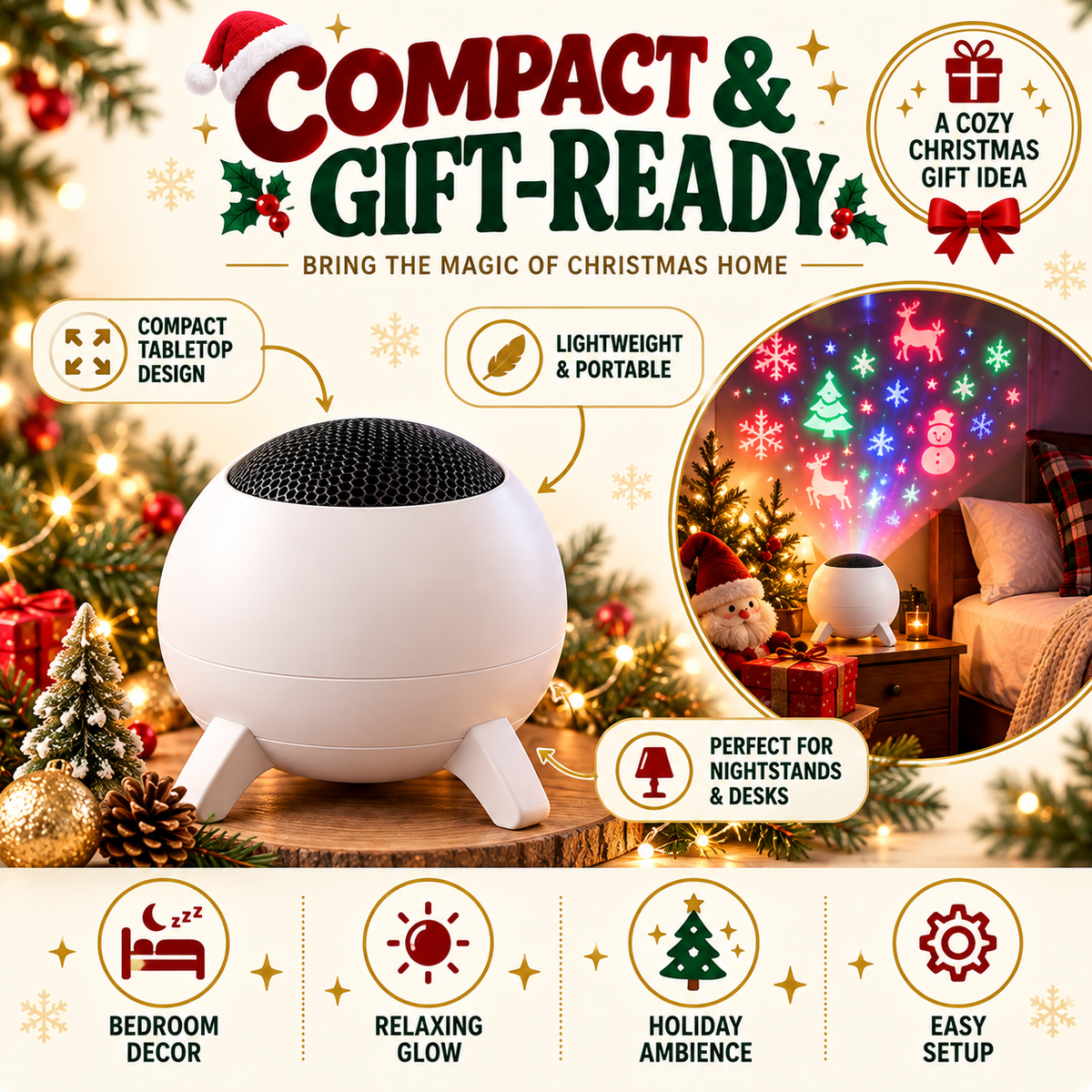 Squishyglow™ Holiday Light Projector